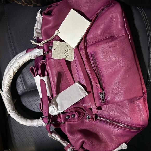 Free People We the Free Baby Emerson Leather Purse Handbag Açaí Pink NWT RARE - Picture 4 of 8